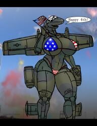 a-10 a-10_thunderbolt aeromorph aircraft american_flag american_flag_bikini big_breasts bikini flag jet_engine kernkraftwerks living_aircraft living_machine simple_background thick_thighs wings