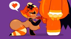 1girls cookie cookie_run cookie_run_kingdom cookie_run_ovenbreak female incest orange_hair pangotime pompon_(cookie_run) pumpkin_pie_cookie short_hair source_request tagme