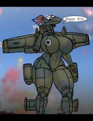 a-10 a-10_thunderbolt aeromorph aircraft american_flag big_breasts flag jet_engine kernkraftwerks living_aircraft living_machine simple_background thick_thighs wings