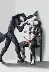 absurd_res anthro bobzhan38076289 bondage bondage bound canid canine canis duo feder_stosszahn hi_res leiter_stosszahn male male/male mammal nipple_piercing nipples penetration piercing urethral urethral_penetration were werecanid werecanine werewolf wolf