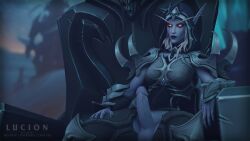 1futa 3d 3d_(artwork) blizzard_entertainment dickgirl erection futa_only futanari lucionart mawsworn no_panties sitting sitting_on_chair solo solo_focus sylvanas_windrunner the_maw_(warcraft) world_of_warcraft