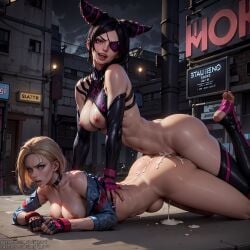 1futa 1girls ai_generated alley ass athletic_female athletic_futanari belly_bulge big_breasts black_hair blonde_hair blue_eyes breasts cammy_white capcom choker crazy_smile cum cum_in_pussy cum_inside cum_on_ass cum_on_body deep_penetration defeated defeated_heroine dickgirl dickgirl/female dickgirl_penetrating doggy_style dripping_cum eyepatch feet feet_up fit_female futa_on_female futadom futanari gloves huge_cock human jacket juri_han large_insertion looking_at_viewer muscular muscular_female muscular_futanari nipples outdoors partially_clothed penetration puffyart purple_eyes pushing pushing_down rape sex sex_from_behind stomach_bulge street_fighter street_fighter_6 teeth teeth_showing thick_thighs thighhighs thighs