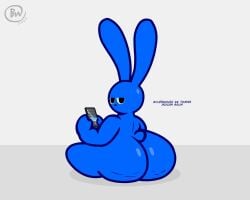 ass ass big_ass big_butt bonguitoweon bubble_ass bubble_butt bunny looking_at_viewer looking_back rabbit text