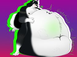 2boys big_belly bright digestion fluffy furry massive_belly squeezing stomach_bulge synth07 vore