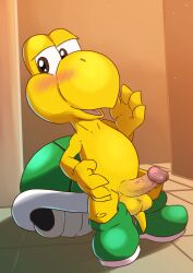 1boy 2022 2d 4_fingers anthro anthro_only balls barely_clothed blush boots boots_only brown_eyes circumcised digital_drawing_(artwork) digital_media_(artwork) erection footwear footwear_only full_body genitals green_koopa_troopa hi_res hologram_(artist) humanoid_genitalia humanoid_penis koopa koopa_troopa leaning_back looking_away male male_only mario_(series) mostly_nude naked nintendo nude open_mouth penis png scalie shell shell-less shoes smile solo standing tail testicles tongue vein veiny veiny_penis video_games yellow_balls yellow_body yellow_penis yellow_scales yellow_skin