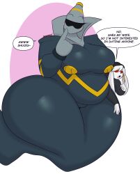 big_breasts breasts dd_(dewwydartz) desire_(dewwydartz) dewwydarts dewwydartz dusknoir female pokémon_(species) pokemon raboot thick_thighs wide_hips