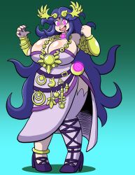 1girls 2019 @_@ anklet big_breasts boots bracelet breasts cleavage collar corruption dress female female_only glowing glowing_eyes hair_ornament heel_boots heels hex_maniac hexification hypnosis kid_icarus long_hair nail_polish nails necklace nintendo one_stocking one_thighhigh palutena pokemon prinnydood purple_eyes purple_hair purple_nails ribbon simple_background solo solo_female stockings swirly_eyes thick_thighs thighhighs very_long_hair