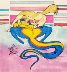 2025 5_toes anthro anthro_on_anthro anthro_penetrated anthro_penetrating anthro_penetrating_anthro anus ass balls bed big_breasts bikerboyart blue_body blue_scales breasts brown_nose canid canine closed_eyes cobra duo erection feet female fennec_fox fox fur furniture genitals hair hi_res humanoid_feet humanoid_genitalia humanoid_penis imminent_sex interspecies interspecies_romance jewelry kiss_on_lips kissing lying lying_on_bed male male/female mammal multicolored_body multicolored_scales navel necklace necklace_only nipples nude nude_anthro nude_female nude_male on_back on_bed painting_(artwork) pendant penetration penis plantigrade pubic_tattoo pussy reptile romantic romantic_ambiance romantic_couple scales scalie sex shen_(zummeng) signature snake tail tan_body tan_fur tattoo toes traditional_media_(artwork) traditional_painting_(artwork) true_fox two_tone_body two_tone_scales vulva white_hair yellow_body yellow_scales zaphira_(zummeng)