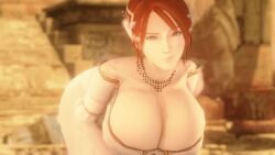 3d animated bent_over big_breasts huge_breasts looking_at_viewer nurico princess_elise seductive_look smile sonic_(series) swaying_breasts