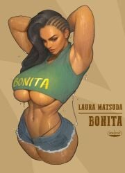 2d busty female female_focus female_only hourglass_figure ickpot laura_matsuda street_fighter tagme wide_hips