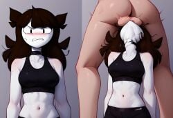 abs ai_generated american american_female ass ass_focus athletic athletic_female black_bra blowjob blush breaking_choker breasts brown_hair brunette choker curly_hair curves eyes female fit_female frown gym gym_uniform instant_loss instant_loss_2koma jaiden jaiden_animations jaiden_dittfach looking_at_viewer mature_female muscular muscular_female rape snap_my_choker snapped_choker sports_bra sportswear stable_diffusion strong sword_swallowing_position tagme thick tight_clothing tomboy white_skin youtuber