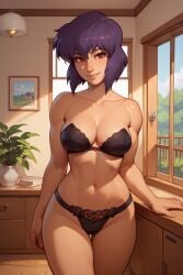 ai_generated anime_style ghost_in_the_shell kusanagi_motoko underwear visualart309