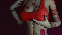 ada_wong asian asian_female ass ass_focus barefoot bikini black_hair black_nails bleached bleached_asian bleached_clothing body_writing breast_focus breasts breasts_out choker cleavage collar curvy curvy_female curvy_figure earrings feet female hand_on_breast heart_sunglasses hoop_earrings lingerie looking_at_viewer nipples_visible_through_clothing painted_nails pinup pose posing qoh queen_of_hearts queen_of_hearts_tattoo red_lingerie red_sunglasses resident_evil resident_evil_4 ricebunny ripped_clothing round_ass seductive self_groping shiny_skin short_hair smile soles solo solo_female sports_bra sweat tagme tattoos tattoos_everywhere underboob wet_skin