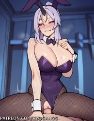 1female 1girls 2d 2d_(artwork) ai_generated ass ass_focus ass_grab big_ass big_breasts big_butt bunny_costume bunny_ears bunnysuit female from_behind from_behind_position fucking horn large_breasts long_hair on_top patreon patreon_username penis playboy_bunny purple_bunny_ears purple_bunnysuit purple_eyes purple_hair riding riding_cock riding_penis ryogangg sex shion_(tensei_shitara_slime_datta_ken) tensei_shitara_slime_datta_ken that_time_i_got_reincarnated_as_a_slime