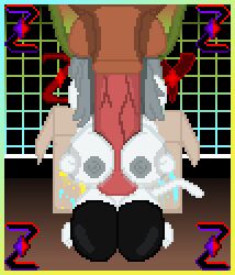 balls_on_head big_balls big_breasts big_penis box breasts cat_ears cat_tail catgirl horse_penis horsecock large_penis nipples paizuri penis pixel_art self_upload sitting tail temmie temmie_(undertale) thighhighs undertale undertale_(series) zixy