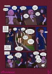 3girls anonimouse8th ass box breasts comic comic_page embarrassed embarrassed_nude_female enf female night nude outdoor_nudity outdoors public public_nudity roxanne_(roxanne_enf_game) roxanne_enf_game