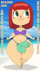 1futa animal_crossing bcdickchix bcfuta big_thighs brendancorris female female_villager futanari intersex mermaid_suit peepee villager_(animal_crossing) white_skin