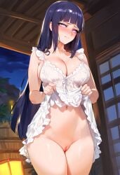 ai_generated big_ass big_breasts black_hair curvy_female geosan hyuuga_hinata milf