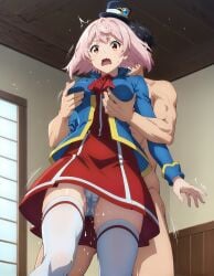 1boy 1girls ai_generated emul_(shangri-la_frontier) female female_focus kagura_(artist) long_hair purple_hair shangri-la_frontier solo_focus straight tagme