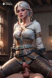 1boy 1boy1girl 1girls ai_generated artist_name belt breasts cd_projekt_red ciri closed_eyes clothed_female_nude_male clothed_sex cowgirl_position crotchless eyeshadow gloves hair_bun hi_res indoors lips makeup mascara medium_breasts mole mole_under_eye nose nude pants parted_lips patreon_username penis pussy r34arts reverse_cowgirl_position runny_makeup sex single_hair_bun solo_focus spread_legs straddling straight testicles the_witcher_(series) the_witcher_3:_wild_hunt torn_clothes uncensored vaginal_penetration vaginal_penetration vaginal_sex white_hair