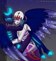 alternate_universe blue_ectobody blush bone colored digital_drawing_(artwork) digital_media_(artwork) duo ectopenis feathers feet glowing horn humanoid hypnos_the_skeleton(oc) male male/male male_penetrated male_penetrating male_penetrating_male no_humans not_furry obsidiancryptid penetration purple_ectobody razor_fresh!dust(oc) ribs sans_(au) sans_(undertale) sans_oc sanscest sex skeleton undertale_(series) wings