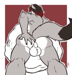 2022 absurd_res after_vore ambiguous_gender ambiguous_prey anonymous_character anthro anthro_pred anthro_prey anus ass backsack balls belly big_belly biped bottomwear bulge butt_grab canid canine canis cheek_tuft claws clothing colored detailed_bulge digestion digital_media_(artwork) eyebrows facial_tuft fatal_vore fingers flat_colors forced fully_inside fur genitals grin hair hand_on_butt hi_res humanoid_genitalia ian_naxieas imminent_death imprints inside_stomach kerchief looking_at_viewer looking_back male male_pred mammal nude oral_vore pants plantigrade presenting presenting_hindquarters raised_tail same_size_vore sharp_teeth shirt short_hair simple_background smile soft_vore solo stomach_bulge stretched_stomach struggling struggling_prey tail tanio teeth topwear tuft unknown_species unseen_prey unwilling_prey vore wolf