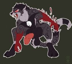 absurd_res angry anthro anthro_focus ball_fur balls big_balls big_penis blood blood_magic bodily_fluids claws erection fangs feet felid feline felis fur genitals hair hi_res iagu_viron jaguar keith_bon larger_male leopard_spots magic magic_user male mammal markings muscular muscular_male nude open_mouth pantherine penile_spines penis red_eyes simple_background size_difference solo spots tail tattoo teeth transformation