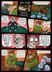 bear betting blush bottlebear brown_body brown_fur casino claws demon fur green_eyes hi_res magic mammal paws teeth temper weight_gain