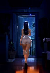 ai_generated big_ass big_breasts black_hair curvy_female geosan hyuuga_hinata milf
