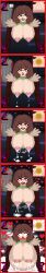 1girls against_wall ass big_breasts breasts breasts_out chara chara_(undertale) comic comic_strip cum cum_everywhere cum_explosion cum_in_pussy cum_inflated_belly cum_inside cumflated_belly cumflation female hands_against_wall hearts_around_head huge_breasts inflation lactating lactating_during_sex lactation large_breasts loving_it massive_breasts multiple_images nipples penetration penis penis_in_pussy pixel_art pussy pussy_ejaculation pussy_juice ripped_pants self_upload squirting squirting_milk tongue tongue_out trash_can undertale undertale_(series) wet zixy