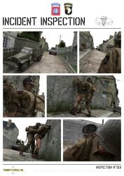 3boys 3d anal anal_sex army bent_over exhibitionism fucked_from_behind gay gay_male gay_sex male_only medal_of_honor_airborne military multiple_boys outdoors soldier soldiers tommys_eagle_hq uniform voyeur voyeurism ww2