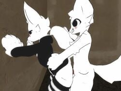 3d_(artwork) 4:3 absurd_res aggressive anal anal_sex animal_genitalia animal_penis anthro anthro_focus balls black_eyes blush boy_kisser_(meme) canine_genitalia canine_penis chest_tuft clothing digital_media_(artwork) duo felid feline felis femboy from_behind_position fur garry's_mod genitals hi_res invalid_tag knot legwear male male/male male_penetrated male_penetrating male_penetrating_male mammal meme nude owo pattern_clothing pattern_legwear paws penetration penis sex silly_cat_(mauzymice) smile striped_clothing striped_legwear stripes sweater tail tail_wrapped_around topwear tuft vitalikgemes white_body white_fur