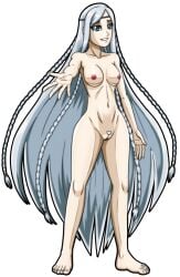 1girls artemis-polara artemispolara barefoot blue_eyes breasts feet female maiden_of_white maiden_with_eyes_of_blue nipples nude nude_female pubic_hair pussy transparent_background vagina white_hair yu-gi-oh!