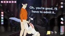 albedo_(overlord) animated black_hair black_wings breasts cg_art cleavage demiurge_(overlord) demon dinotonte game_cg long_hair lust's_cupid overlord_(maruyama) succubus tagme video