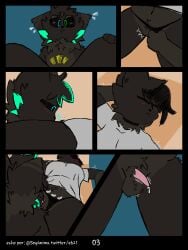 absurd_res animal_genitalia animal_penis balls bioluminescence black_body black_fur black_hair blue_eyes blush bodily_fluids breasts brother_(lore) brother_and_sister_(lore) clothing clothing_aside crotch_sniffing cum cunnilingus domestic_cat duo felid feline feline_genitalia feline_penis felis female fur genital_fluids genitals glowing green_eyes hair half-closed_eyes heterochromia hi_res humanoid incest_(lore) leg_grab legwear lined_paper lines_drawn male male/female mammal narrowed_eyes nima_(soy4nima) onomatopoeia oral panties panties_aside penis pubes pussy pussy_sniffing raised_leg samantha_(soy4nima) sex shake shirt sibling_(lore) simple_background sister_(lore) sleep_molestation sleep_sex sleeping sniffing sound_effects soy4nima text tired topwear underwear underwear_aside vaginal_penetration white_clothing white_shirt white_topwear
