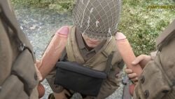 army bukkake cum cumshot exhibitionism gay gay_male gay_sex jerking_off jerkingoff medal_of_honor_airborne military outdoors soldier soldiers tommys_eagle_hq uniform ww2