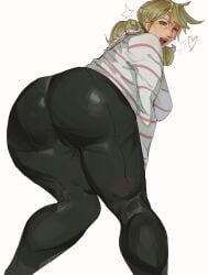 1girls absurd_res absurd_resolution absurdres alternate_version_available arched_back ass ass_focus bent_over big_ass big_butt black_pants blonde_hair bubble_ass bubble_butt curvaceous curvy curvy_female curvy_figure david_productions fat_ass female female_focus female_only green_eyes heart heart hearts_around_head hi_res high_resolution highres holly_kujo huge_ass huge_butt jojo's_bizarre_adventure large_ass leaning_forward leggings light-skinned_female light_skin long_hair mature mature_female milf pants presenting presenting_ass presenting_butt presenting_hindquarters ryota_ravioli shirt shounen_jump smile smiling solo solo_female solo_focus stardust_crusaders tagme thick_ass thick_thighs thighs tights voluptuous voluptuous_female