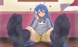 canonical_scene feet_fetish konata_izumi nikishiko socks steaming_body steamy_socks