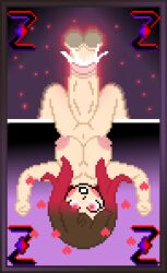 1futa bete_noire big_breasts big_penis blush breasts brown_hair cum cum_in_penis cum_inside cumming cumming_in_penis docking futa_only futanari glitchtale glowing glowing_eyes heart intersex laying_down loving_it penis penis_in_penis pink_eyes pink_hair pixel_art red_hair self_upload undertale undertale_(series) urethral_penetration z!betty zixy