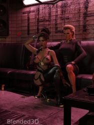 2girls 3d artist_name cyberpunk_2077 female meredith_stout panam_palmer pasties tagme x_pasties