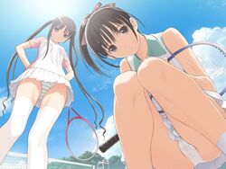 2girls fault!! female female_only game_cg panties saeki_ai sugiyama_mio taka_tony