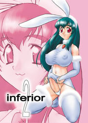 1futa areola breasts bridal_gauntlets bunny_costume bunny_ears bunnygirl bunnysuit busty comic_cover doujin_cover erect_nipples futa_only futanari intersex katou_jun large_breasts nipples panties penis_under_skirt solo tagme