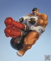 5:6 anthro badbitchxsaber balls comm equid equine futanari genitals herm hi_res horse intersex mammal multi muscular noblewolfa nsfw penis qr_code sabre_(disambiguation) tigress_(disambiguation)