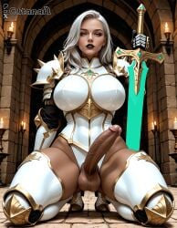 1futa abs ai_generated balls big_balls big_breasts breasts curvy cutanari dickgirl futa_only futanari looking_at_viewer nipples nsfw nude penis perfect_body ready_to_fuck small_waist smile solo tan_skin testicles