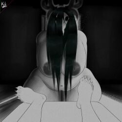 1:1 2025 anthro antlers areola artist_name bedroom belly big_areola big_breasts big_nipples bone breasts canid canine canis dark_room deer_antlers digital_drawing_(artwork) digital_media_(artwork) domestic_dog duo female first_person_view ghost gwen_(xikitsune) hair hi_res hollow_eyes horn horror_(theme) larger_female line_art long_hair looking_at_viewer mammal mikomi_(xikitsune) monster_girl_(genre) navel nipples overweight overweight_anthro overweight_female paws shaded simple_background size_difference skull skull_head spirit straight_hair text translucent translucent_antlers translucent_horn unfinished weimaraner wide_hips xikitsune