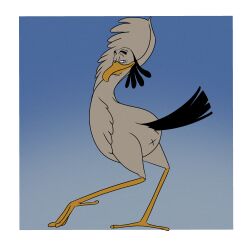 1:1 absurd_res accipitriform anthro anus ass avian avian_feet beak bedknobs_and_broomsticks bent_legs bird bob-jiggles border brown_body brown_fur disney eyebrows feathers fur hair half-closed_eyes hi_res long_legs looking_aside looking_at_viewer male narrowed_eyes pose posing_for_picture raised_wings rear_view secretary_bird secretary_bird_(bedknobs_and_broomsticks) simple_background slightly_chubby smile smiling_at_viewer smirk smirking_at_viewer solo tail tail_feathers thick_eyebrows white_border winged_arms wings x_anus yellow_beak yellow_legs