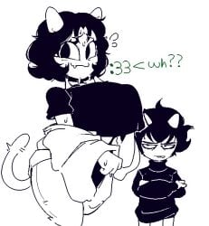 alternate_breast_size gountro homestuck karkat_vantas nepeta_leijon tagme