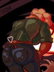 big_ass chszan_chan greda greda_(hello_neighbor) hello_neighbor leaning_forward pov sneaking staring_at_ass tagme