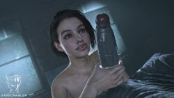 1boy 1boy1girl 1girls 3d 3d_animation animated big_balls big_penis blowjob blowjob_only blue_eyes brown_hair cum_in_mouth dcrawler fellatio hand_on_balls jill_valentine jill_valentine_(sasha_zotova) kneeling_on_ground kneeling_oral_position looking_at_partner looking_at_viewer medium_hair mr_x nude nude_female nude_male penis reference_image resident_evil resident_evil_3_remake rough sfm sloppy_blowjob source_filmmaker stephanie23 tagme video
