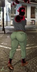 ass ass_focus bara beefy_demon_acc big_ass clothed demon edit ethan_(beefy_demon_acc) gay meme
